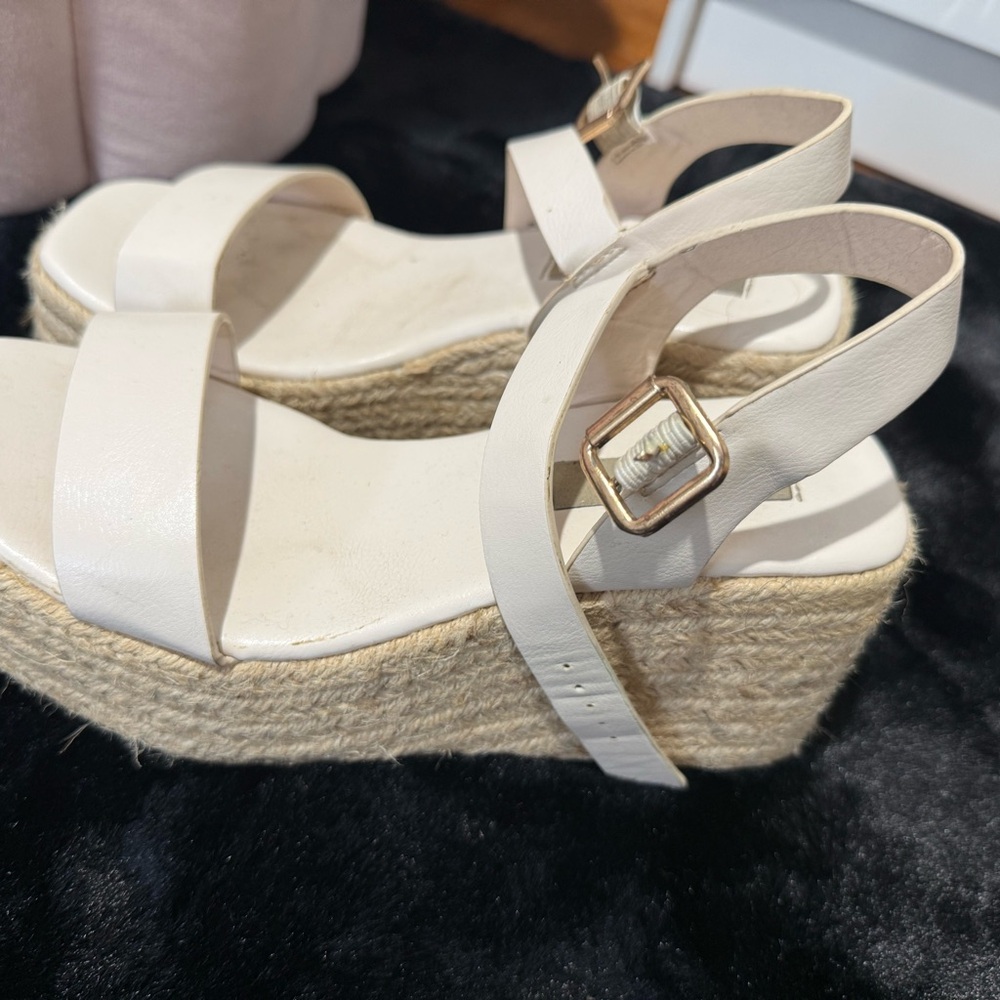 Summer Fridays Cream Platform Sandals